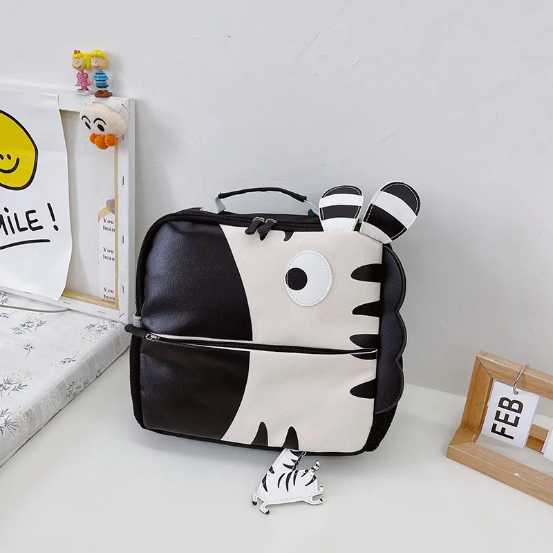 2023 nova moda bonito dos desenhos animados girafa zebra mochila das crianças para o jardim de infância meninos e meninas mochilas de viagem crianças presente