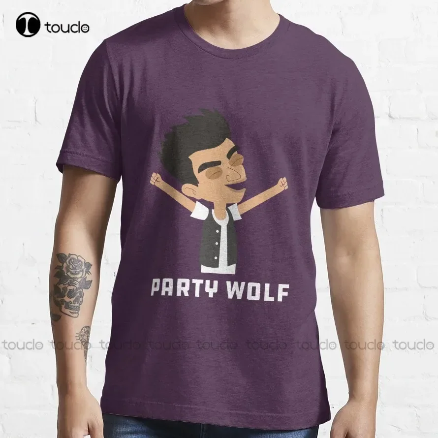 Big Mouth Party Wolf T-Shirt Girls Shirts Custom Aldult Teen Unisex Digital Printing Tee Shirt Fashion Funny Xs-5Xl Classic