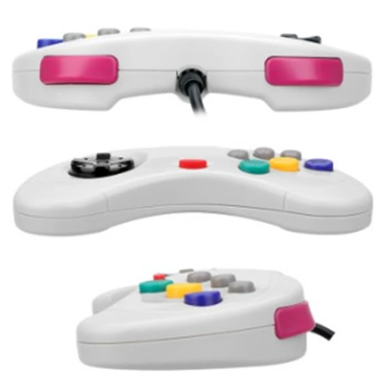 وحدة تحكم ألعاب USB كلاسيكية، لوحة ألعاب Joypad السلكية لنمط نظام Sega Saturn للكمبيوتر الشخصي