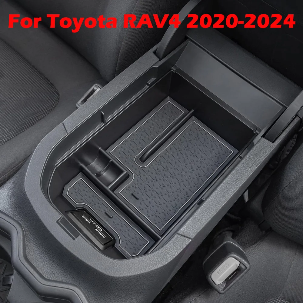 Center Console Organizer Tray for Toyota RAV4 2019-2024,Armrest Insert Container ABS Material Secondary Storage Box Accessories