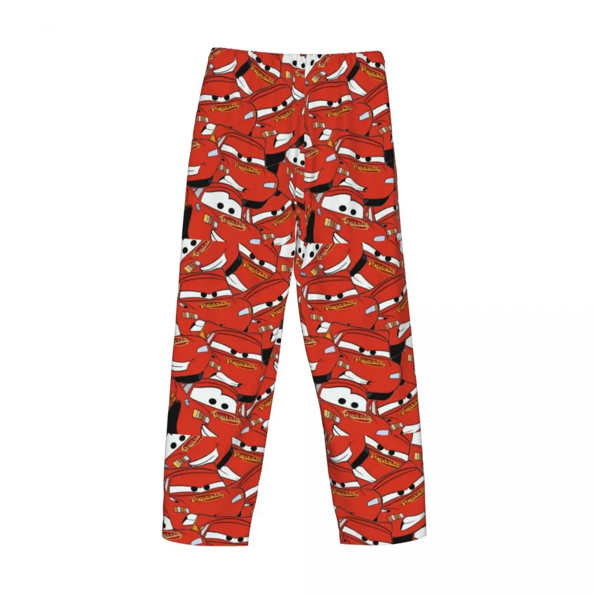 Pantalones de pijama con collage Lightning McQueen para hombre con estampado personalizado, ropa de dormir feliz, pantalones de salón para dormir con bolsillos