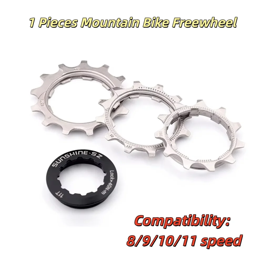 8/9/10/11 Speed 11 12 13 T Steel Tooth Freewheel Road Mountain Bike Cassette Cog Bicycle Cassette Sprocket Bike Accessories