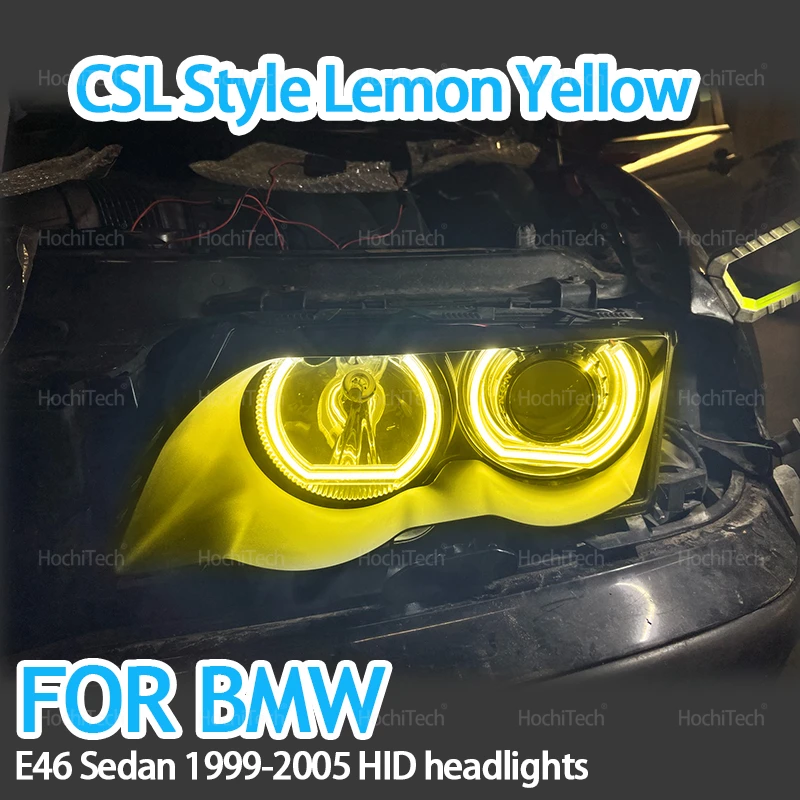 

Yellow Lemon DRL for BMW E46 Sedan 325i 325xi 330i 330xi with HID Headlights Angel Eyes LED Daytime Running Lights CS CSL Style