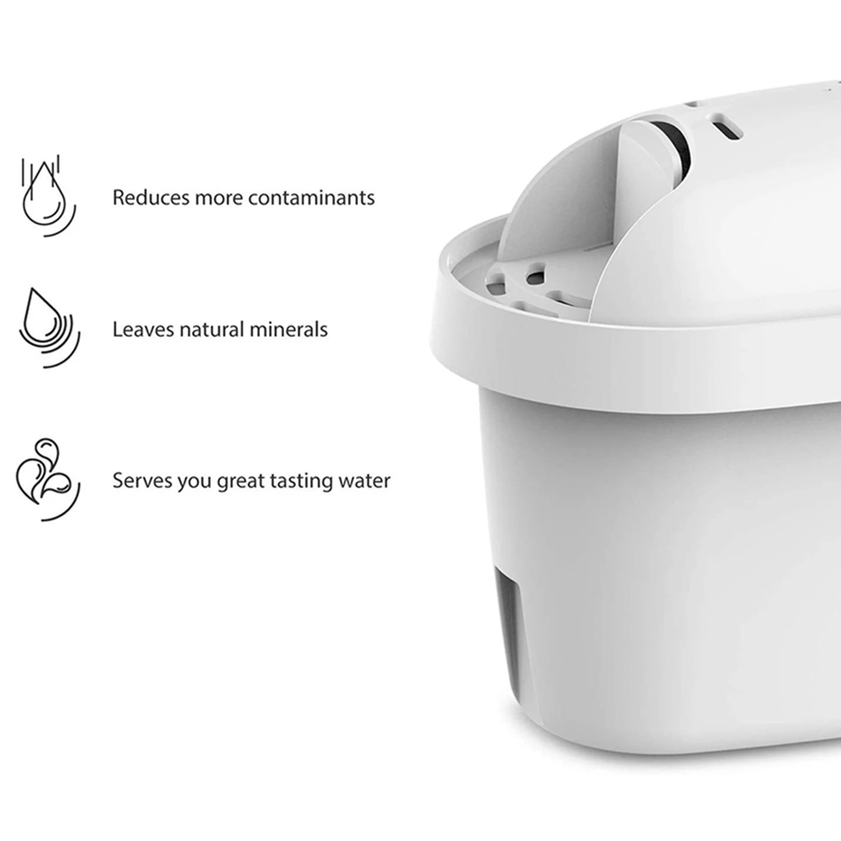 1Pcs (NOT for Waterdrop's Jugs) Compatible for All Brita Maxtra+ Jug, Brita Kettle Universal Filter Cartridge