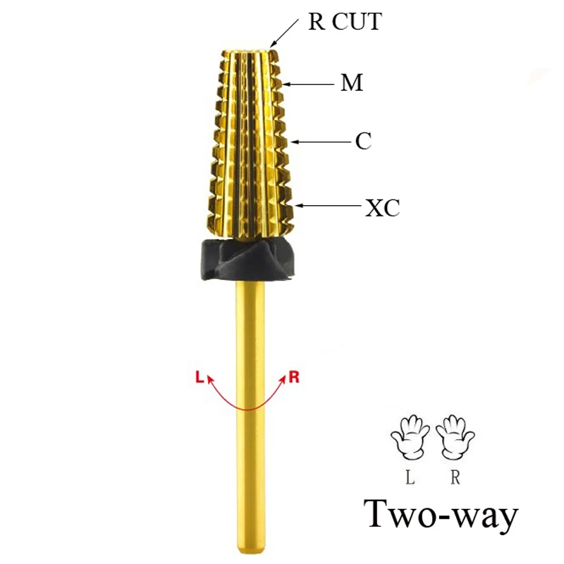 7.0 มม. 5 in 1 - Bits (ตัดตรง) เจาะเล็บ Bits อุปกรณ์แต่งเล็บเครื่องมือลบเจลเครื่องตัดบิต