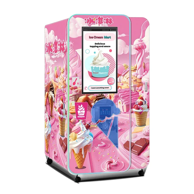 Haloo Delicious Soft Ice Cream Style Vending Machine Frozen Food Yogurt Machine Smoothie Machine Manufacturer