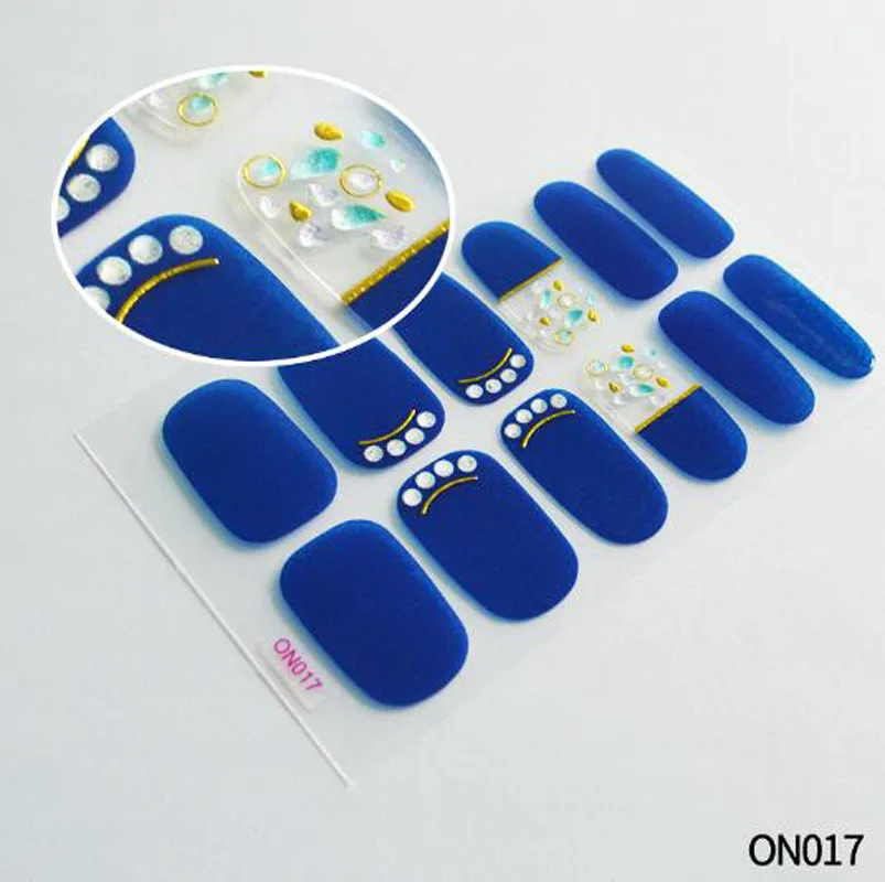 Fake Nail Stickers Decals 3D Drill Decals Tattoo Sliders For Nails Manicure Art Finger Nails Polish Decals Nails Accessories