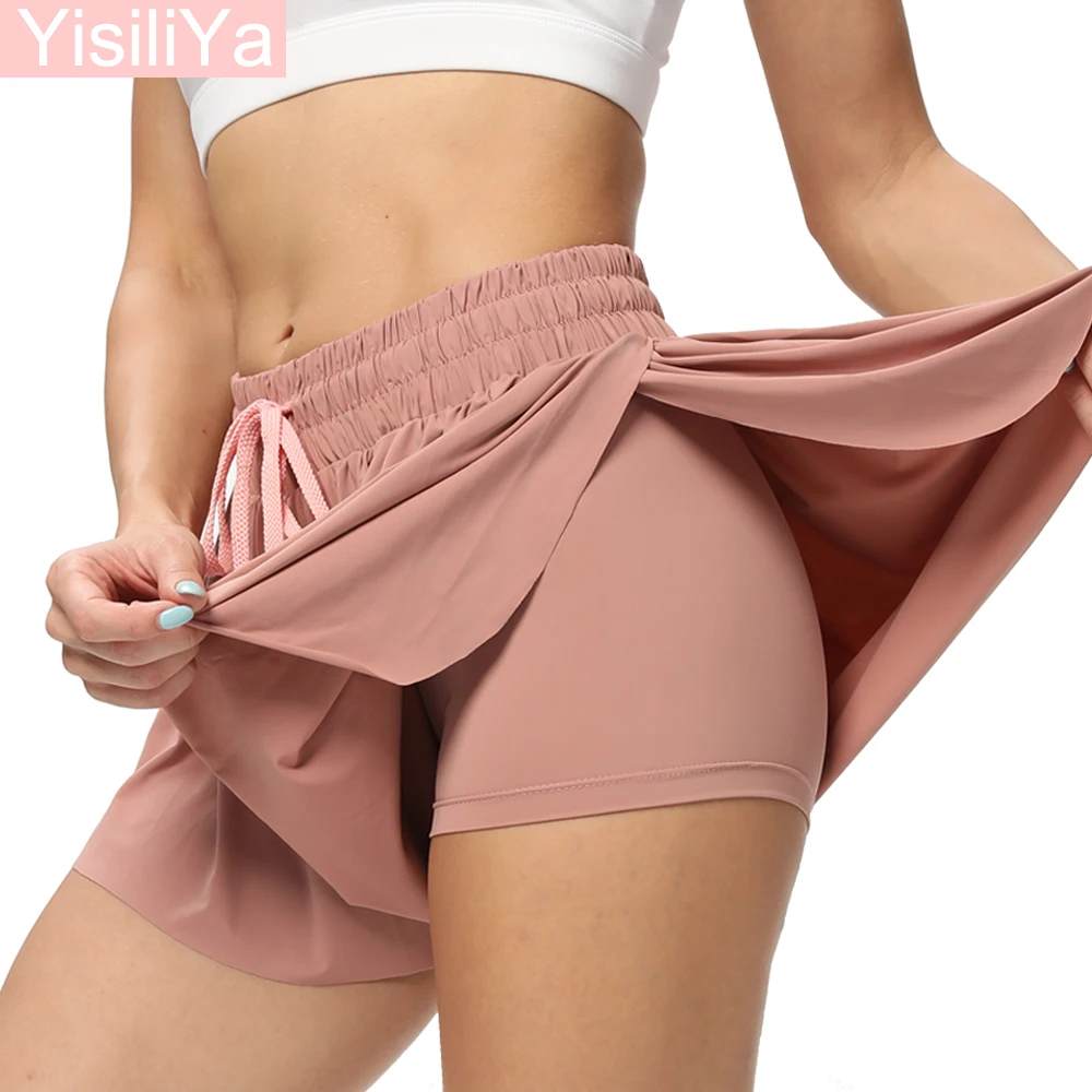 Cheerleading Groep Rok Voor Vrouwen Yoga Badminton Shorts Fitness Run Broek Team Sport Kleding Stretch Anti-Slip Rokken ladie