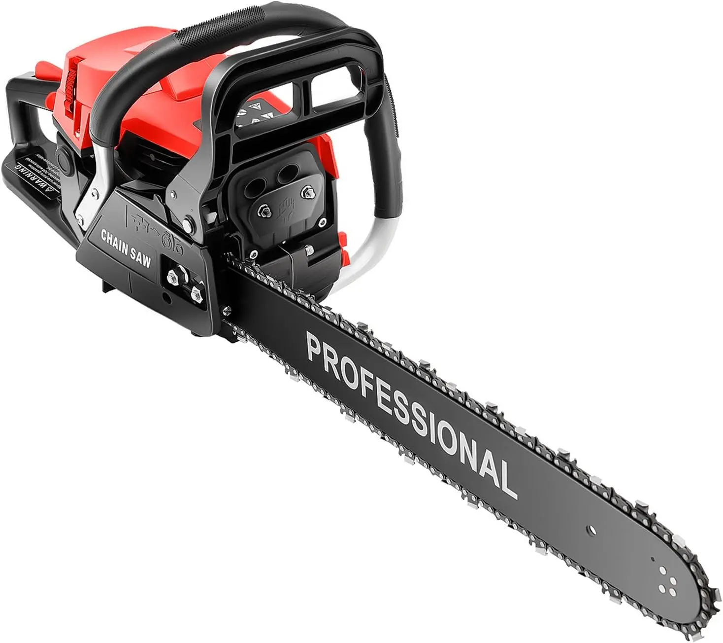 2-takt 62cc gas-aangedreven kettingzaag 20 inch draagbare draadloze arbeidsbesparende efficiënte tool voor boerderijtuin, ranch en hout