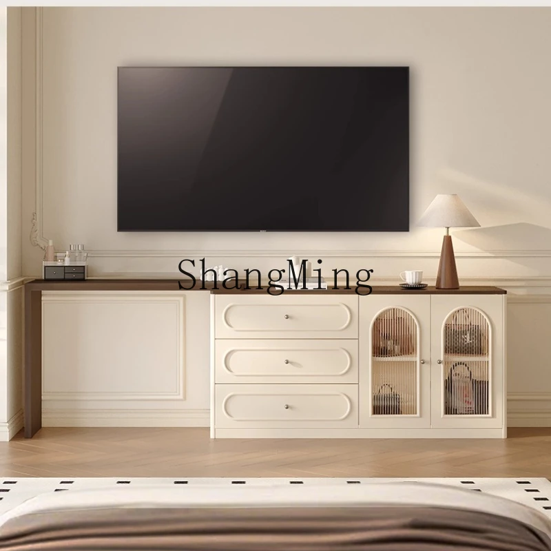 

SM dresser integrated small apartment bedroom corner makeup table cream wind advanced storage cabinet