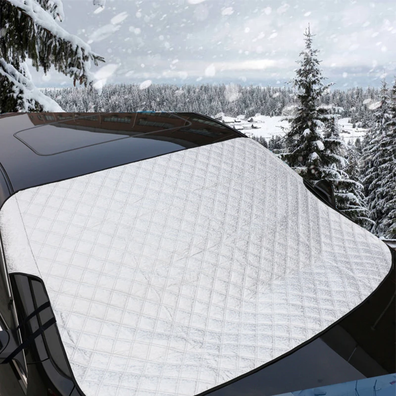 

Car Snow Ice Protector Sun Shad Car Windshield Cover Winter Ice Frost Guard Sunshade Reflective Strip Exterior Auto Accessories