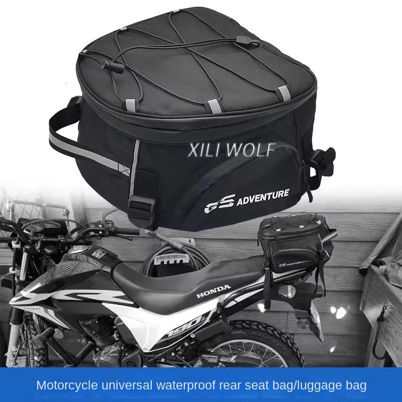 For BMW R1200GS R1250GSA F800GS F750GS F850GS R 1200RT 1250RT Motorcycle Large Capacity Helmet Bag Black Waterproof Bag Tail Bag