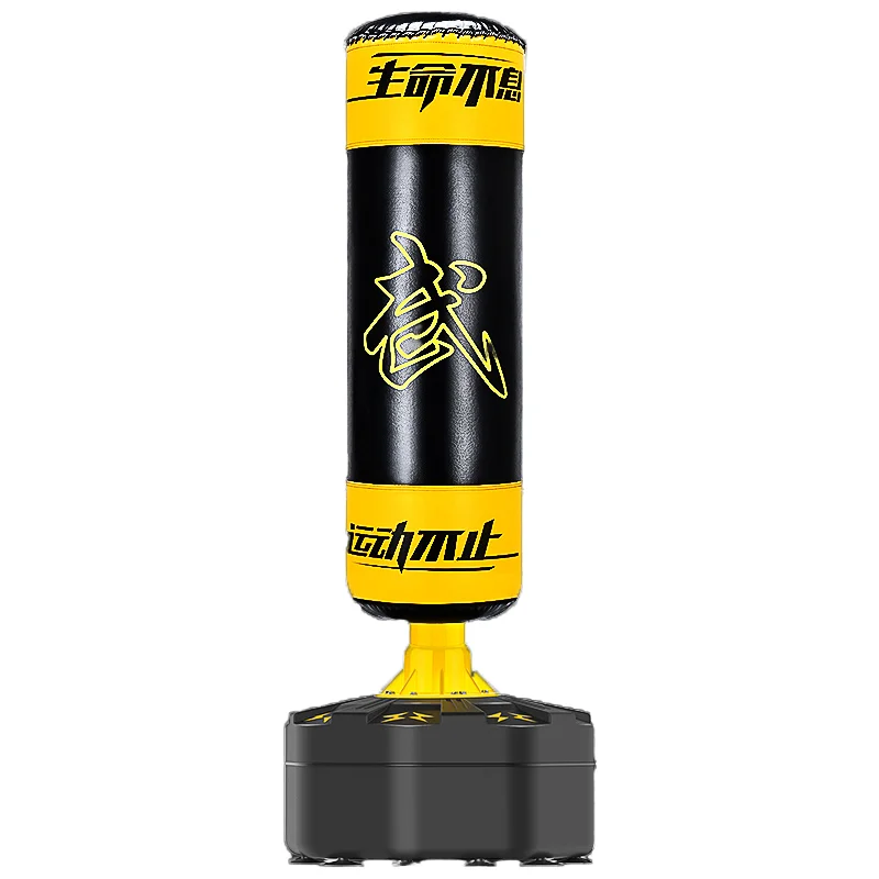 Free Standing Round Base Punching Bag for MMA Kickboxing Muay Thai Training Filling Water or Sand-Free for Grappling