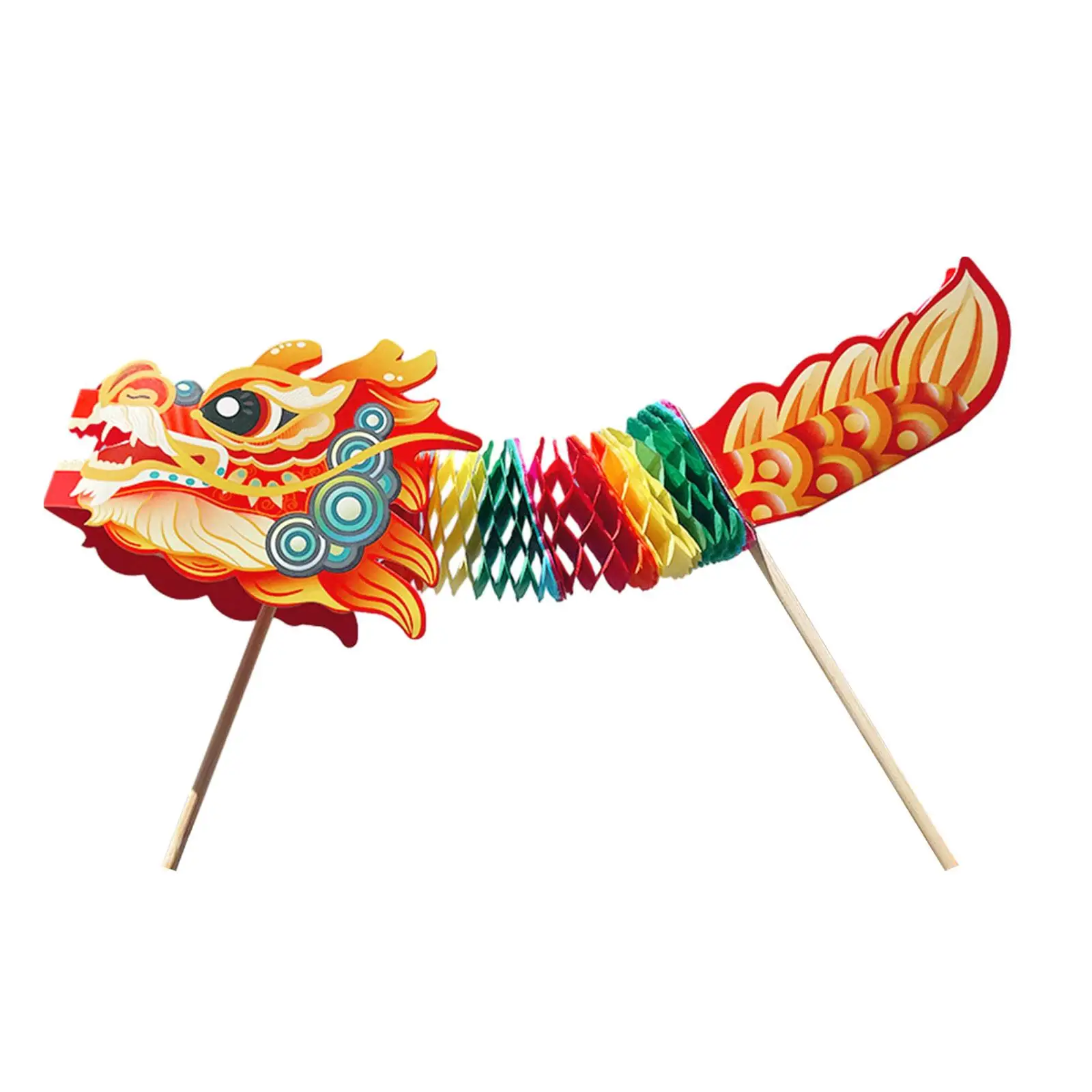 Chinese New Year Dragon Dance DIY Material Themed Party Dragon Paper Puppets