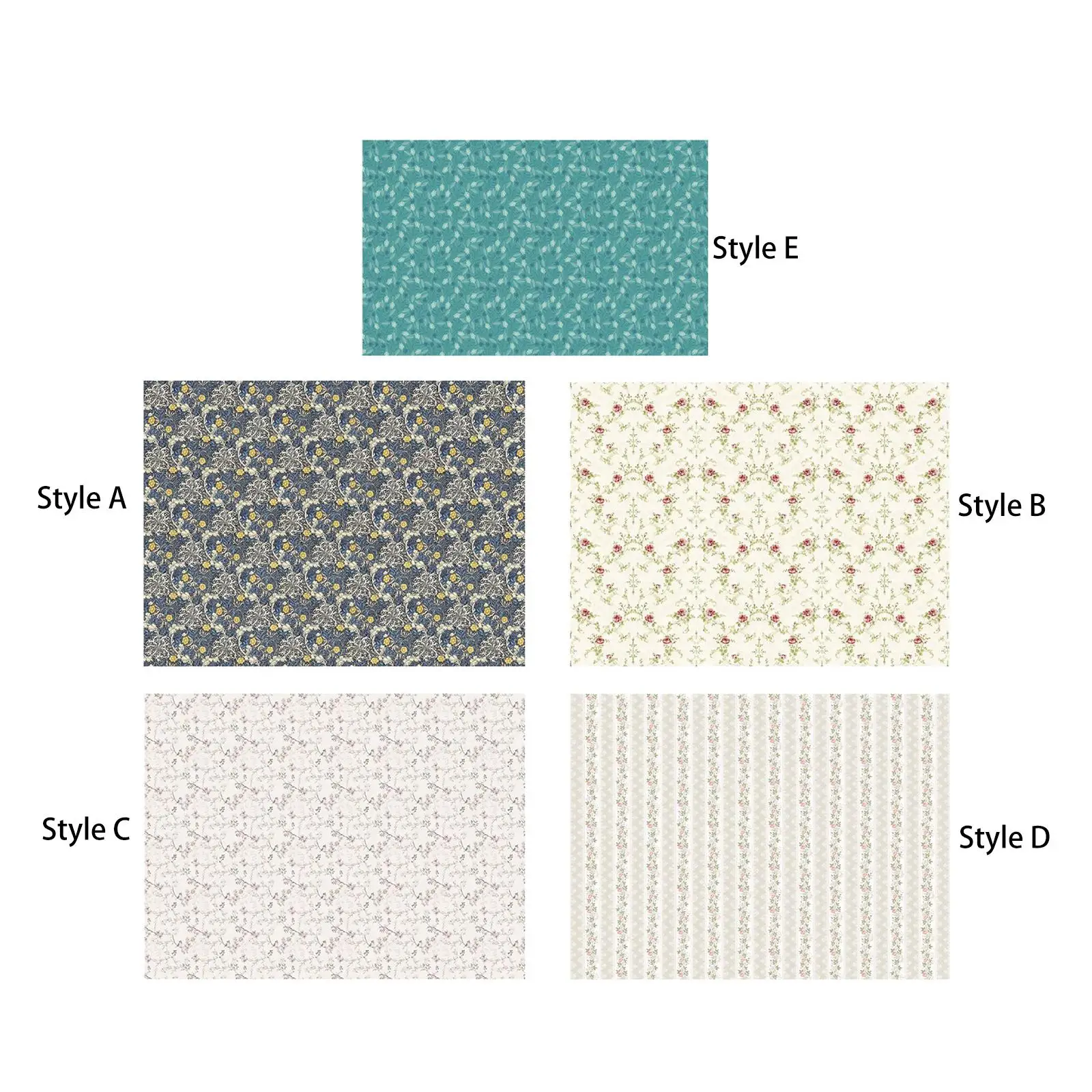 Puppenhaus-Tapete, Puppenhaus-Dielen-Aufkleber, Mini-Effektpapier für Puppenhaus im Maßstab 1:11, 1/12, Maßstab 1/6, DIY-Dekor