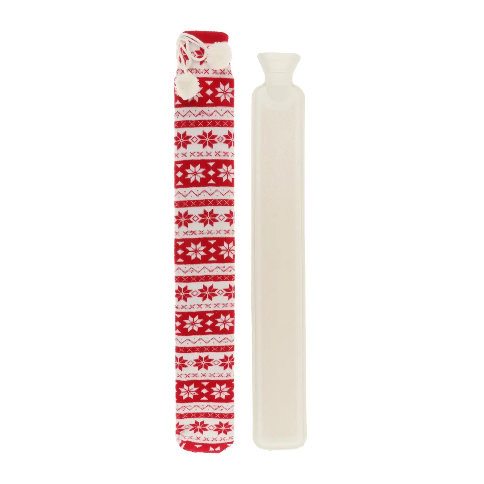 Hot Water Bottle 2L Long Hot Water Bag with Elegant Coat and Secure Screw Top Design