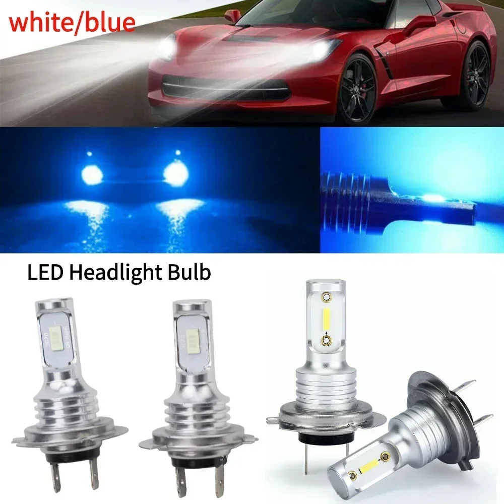 

2Pcs Blue/white Super Bright Canbus H7 LED Truck Car Headlight Bulbs 12V-24V 3570 LED Chip 8000K Auto Lamp LED Headlight Bulb