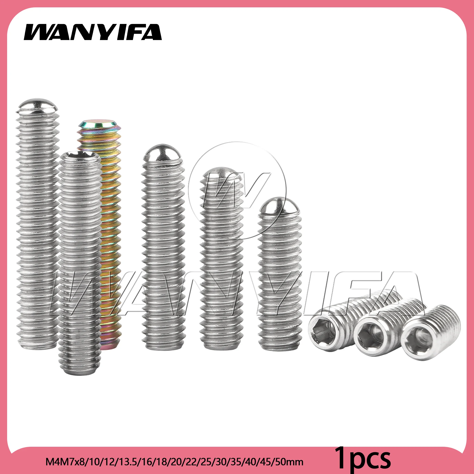 

Wanyifa M4/M7 Titanium Headless Screw Allen Head Hex Hexagonal Bolts for Bicycle Motorcycles Fasteners