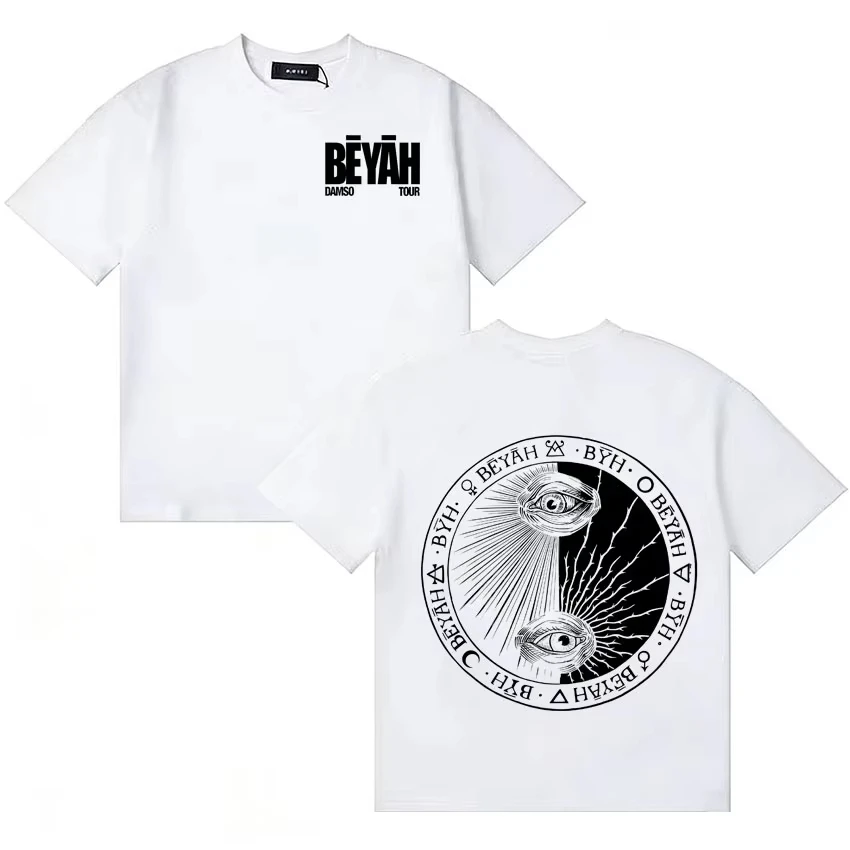 Singer Damso Harajuku Graphics Tshrit Double Sided Print Oversized Cozy Short Sleeve T Shirt Men Women Retro Music Fans Clothing