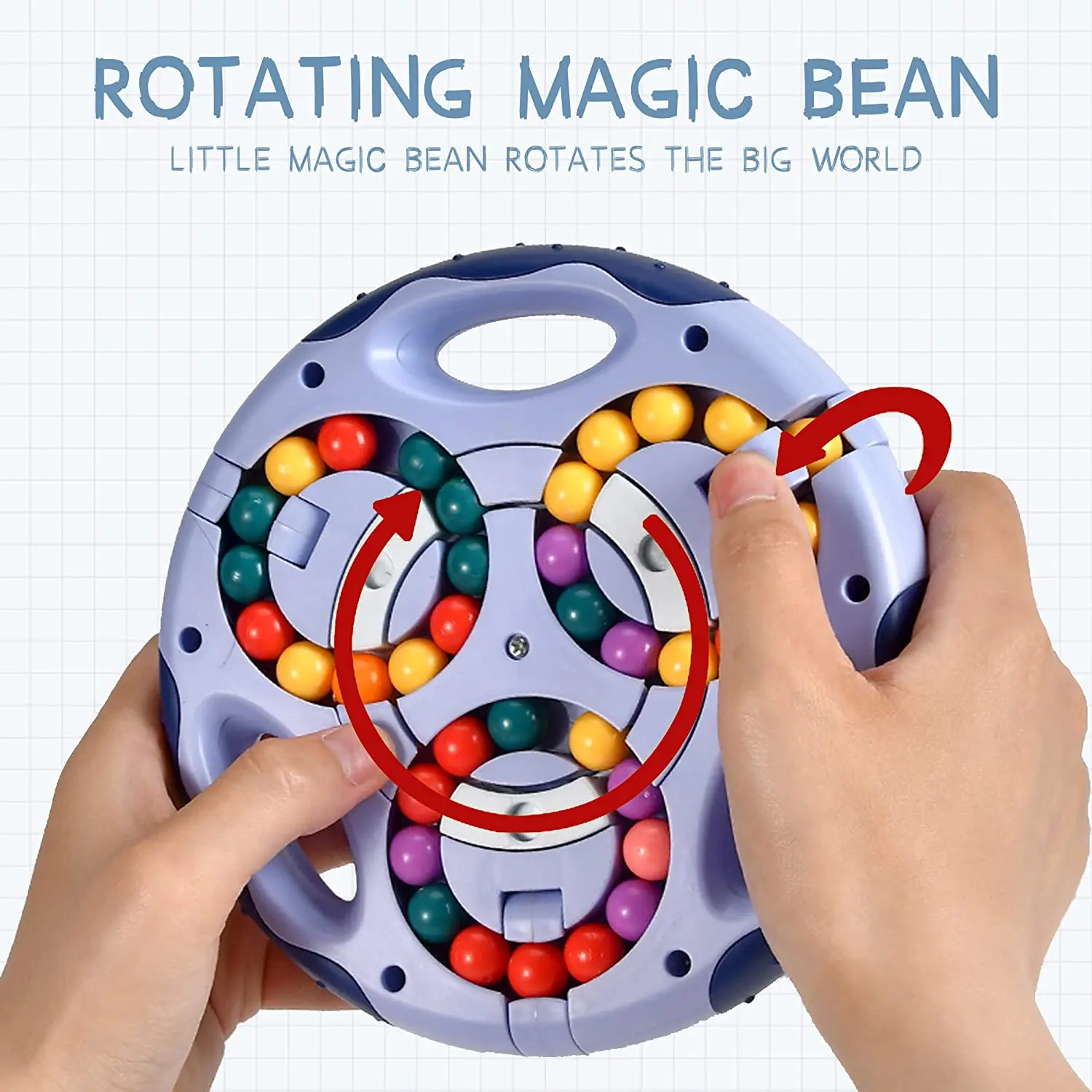 Fidget Toys Puzzles for Adults Gifts Sensory Toys for Autistic Children Learning & Education Toys Rotating Magic Bean Pad Games