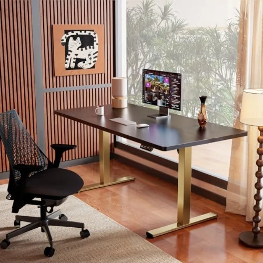 Height Adjustable Electric Standing Desk, Sit Stand up Desk, Memory Computer Home Office Desk