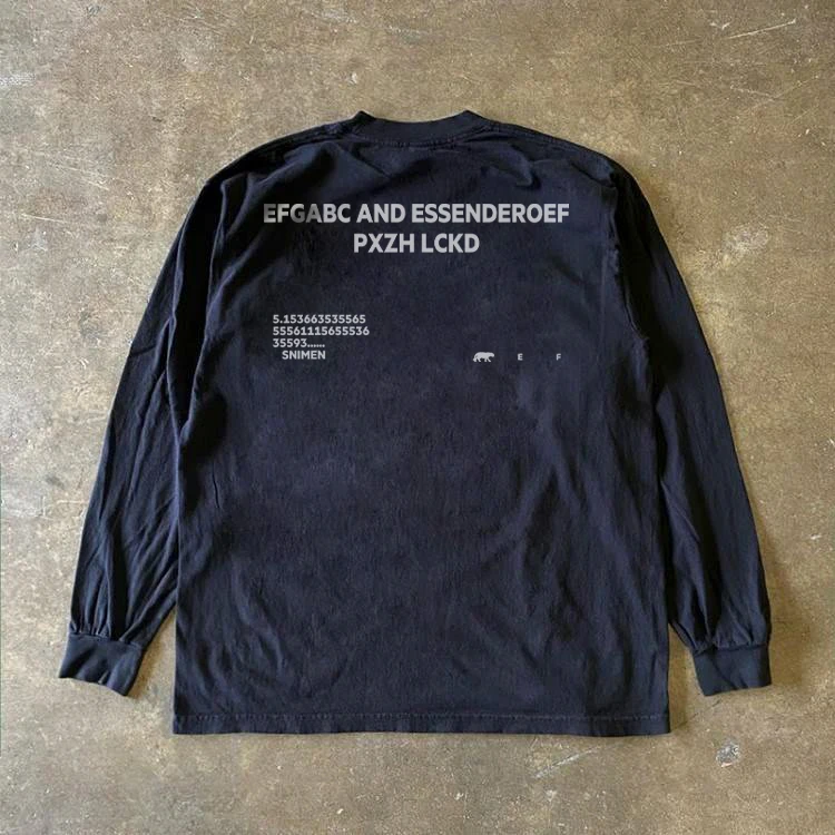 Heavyweight 310g Pure Cotton Long Sleeve T-Shirt American Retro Oversize Streetwear Versatile Comfortable Classic round Neck Top
