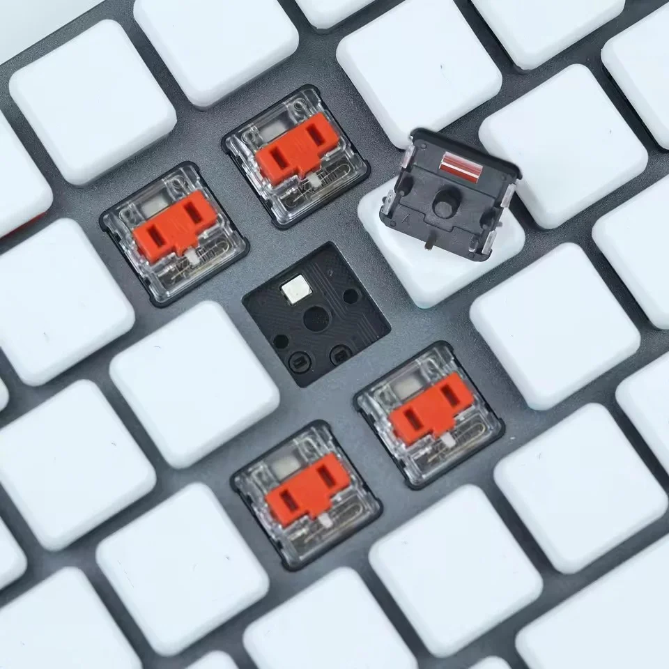 Przełączniki Kailh Choc Low Profile 1350 RGB Chocolate do klawiatury, z dźwiękiem kliknięcia, dotykowe, liniowe, Red Pro, Blue, Brown, White, Red — zdjęcie produktu 5
