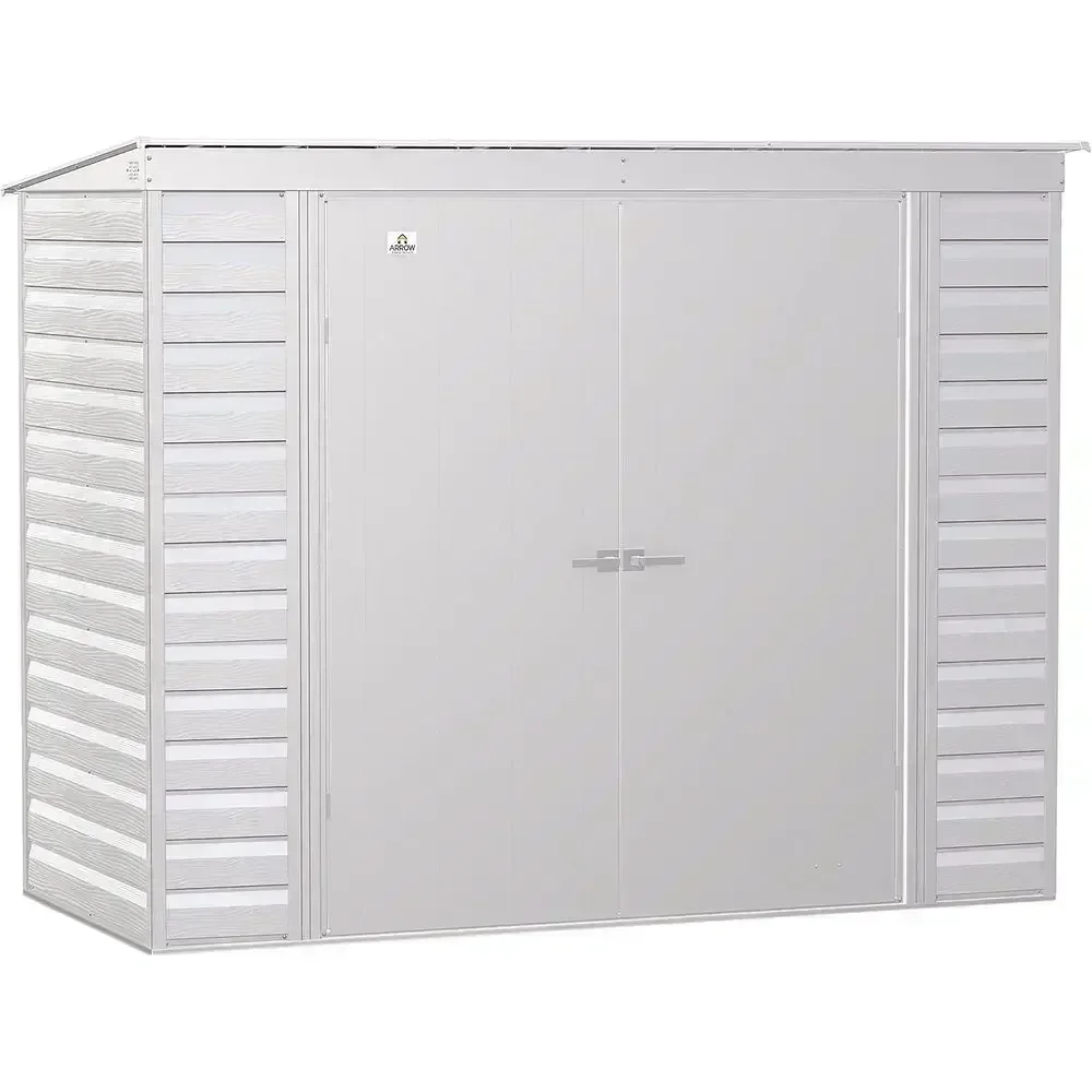 8' x 4' Secure Outdoor Steel Shed in Lute Grey