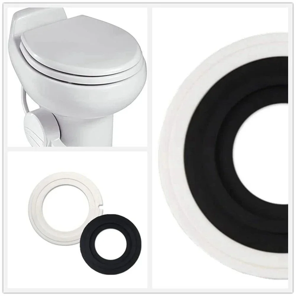 Pneumatic Part Flush Toilet Kit Black, White Toilet Seal Simple Installation Stable Installation Versatile Compatibility
