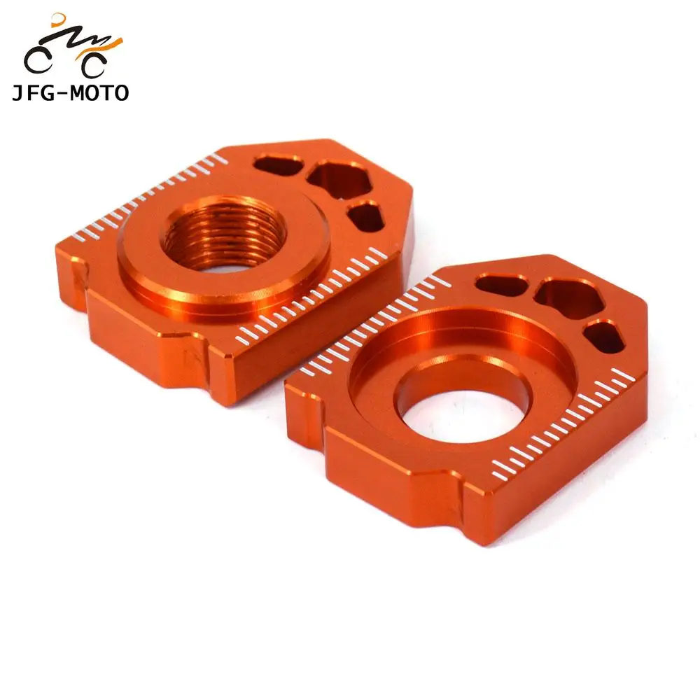 For KTM 85 125 150 200 250 300 350 450 525 530 SX SXF XC XCF EXC EXCF XCW XCFW Motorcycle CNC Rear Chain Adjuster Axle Blocks