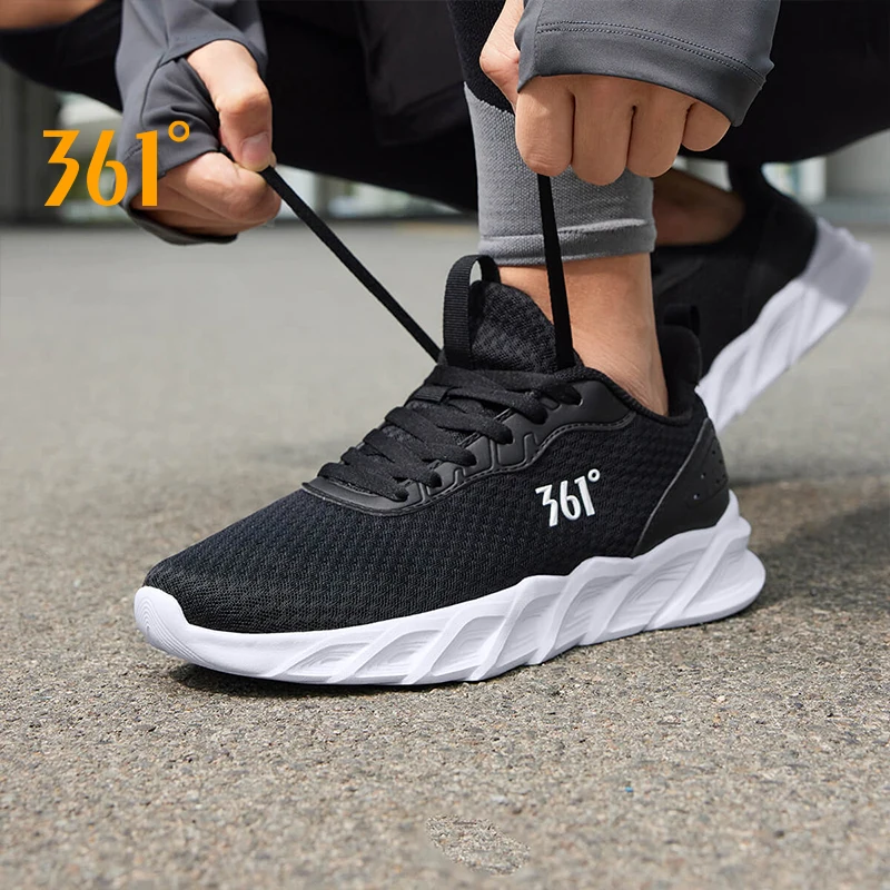 Zapatillas de correr para hombre de 361 grados, nuevas zapatillas de deporte de malla transpirables, ligeras, cómodas, elásticas, antideslizantes, para correr 672112211 FV