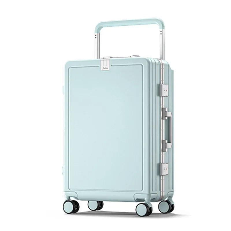 Multifunctional suitcase aluminum frame wide handle carry on luggage 20 inch suitcase trip cabin password trolley case 22" 26