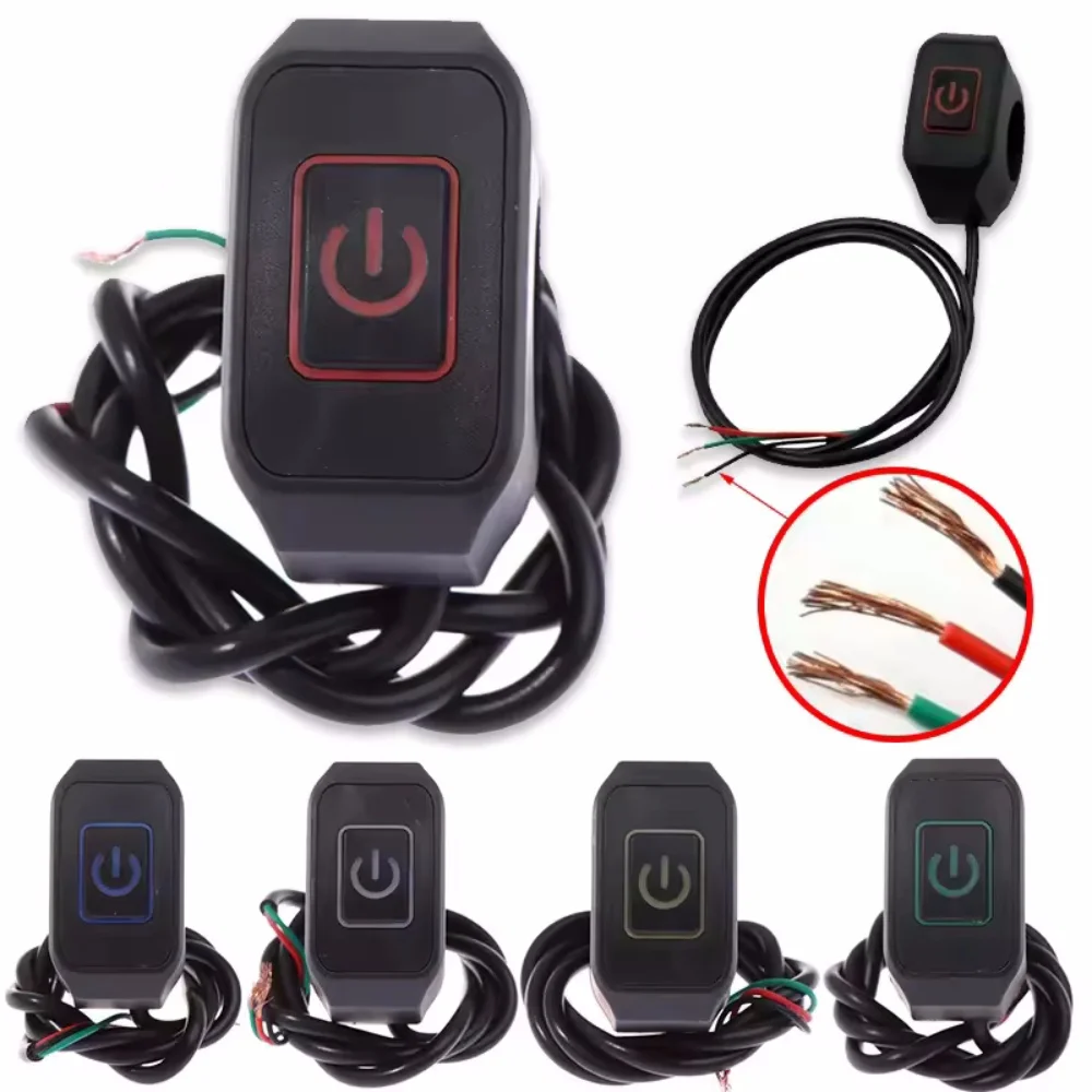 Universal Motorrad Lenker Schalter Taste 12V Taste Stecker Schalter für Elektrische Stern Druck Wasserdichte Steuer Schalter