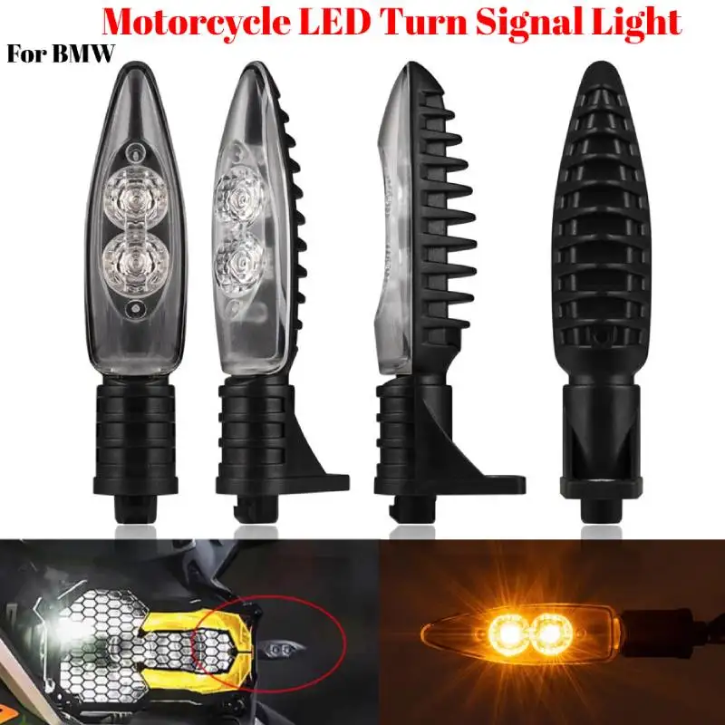 Luz de seta para motocicleta, lâmpada led indicadora frontal para bmw g310gs g310r f 650 700 800 gs k 1200 moto