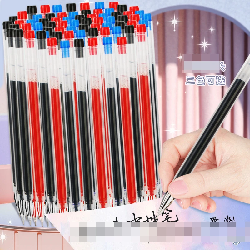

Gel Pen Black Blue Red Diamond Head water pen 0.5mm large capacity student special office signature student Glass pen