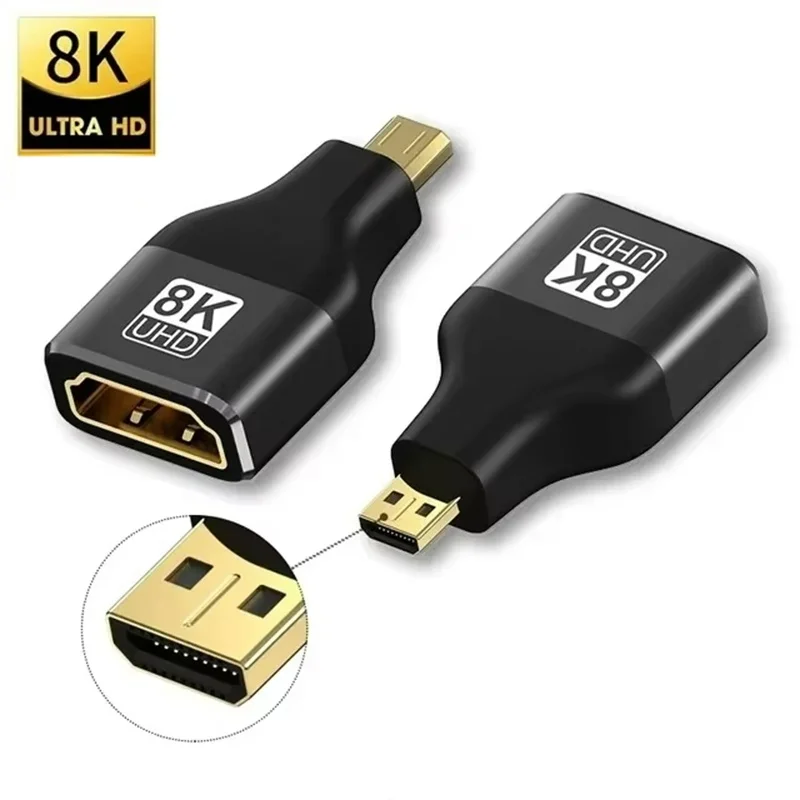 60Hz 4K Mini Micro HDMI-compatible Male to HDMI-compatible Female Adapter Converter for Camera Tablet PC Laptop HDTV Monitor PS5