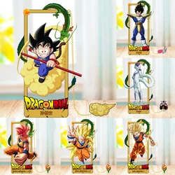 Anime Dragon Ball Son Goku Metal Book Marks Cartoon Vegeta Beerus Action Figures Collection Card Bookmarks Toys Children Gifts