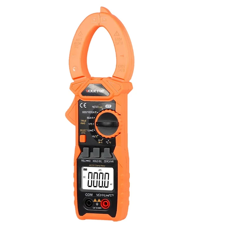 VICTOR 610B+ 1000V 1000A Digital Clamp Meter 5999 Counts VFC True RMS NCV Live Flashlight Clamp Multimeter