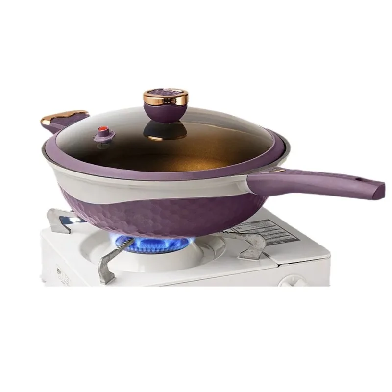 

Новая титановая антипригарная бытовая сковорода «все в одном» с микродавлением — двухцветная многофункциональная сковорода «все в одном»