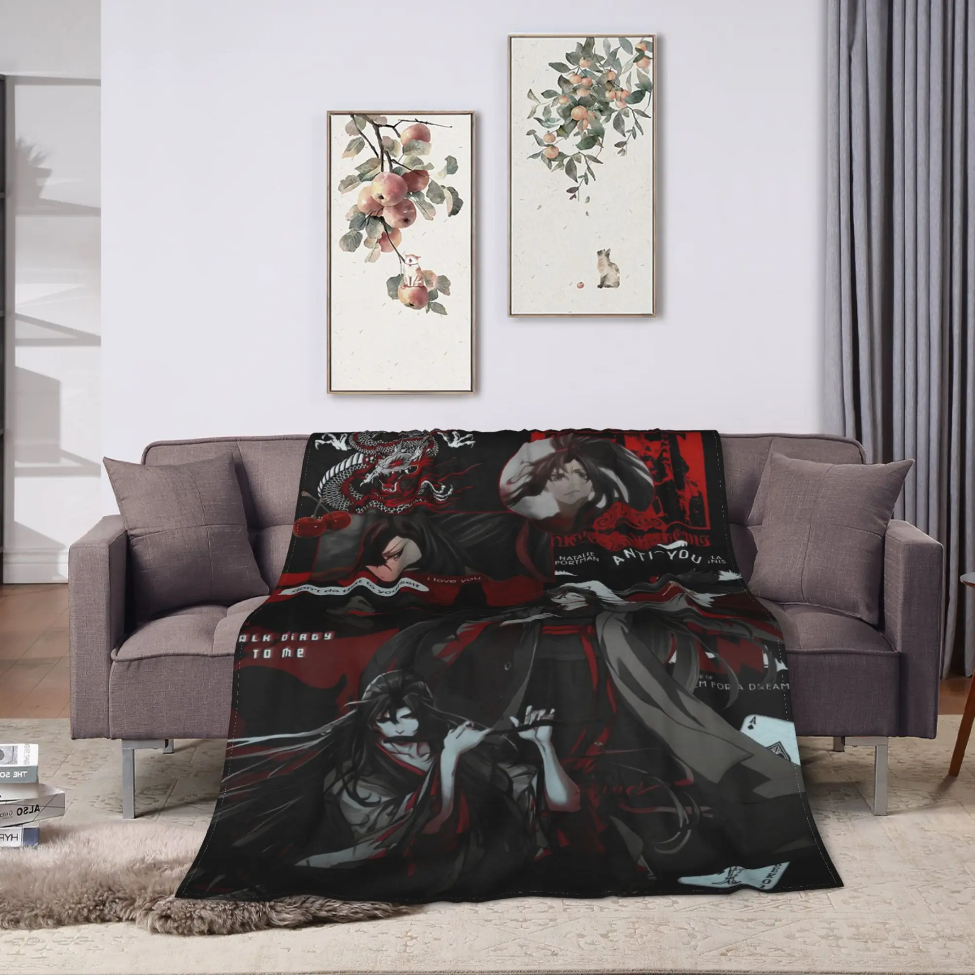 The Untamed WangXian Bunny Mo Dao Zu Shi  Blanket Winter  Warm Cozy Bedding Throws For Adults Home Decor Flannel Bedspread Bed
