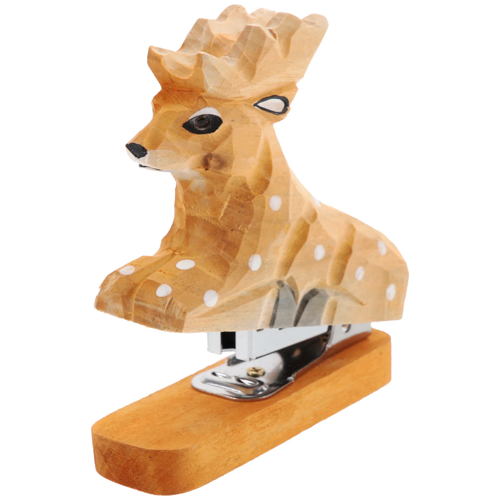 

Lovely Wooden Animal Stapler Heavy Duty Metal Base Office Supplies for Women Desk Accessories Fun Gift for Students Workers