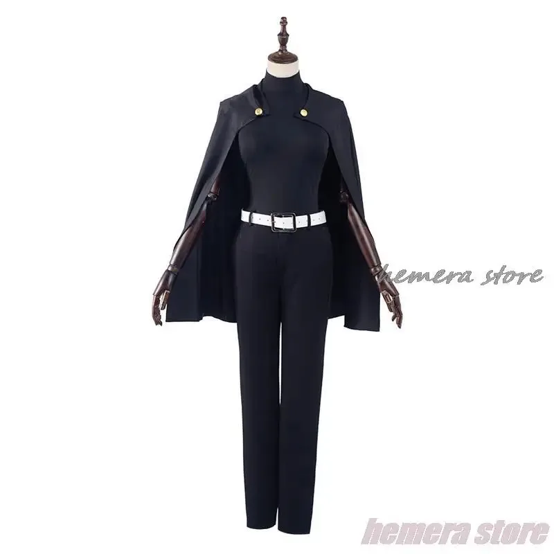 Zenin Maki Cosplay Anime Cos Season 2 Costume Wig Dark Blue Cloak Glasses Tattoo Green Short Wig Shibuya Incident Arc