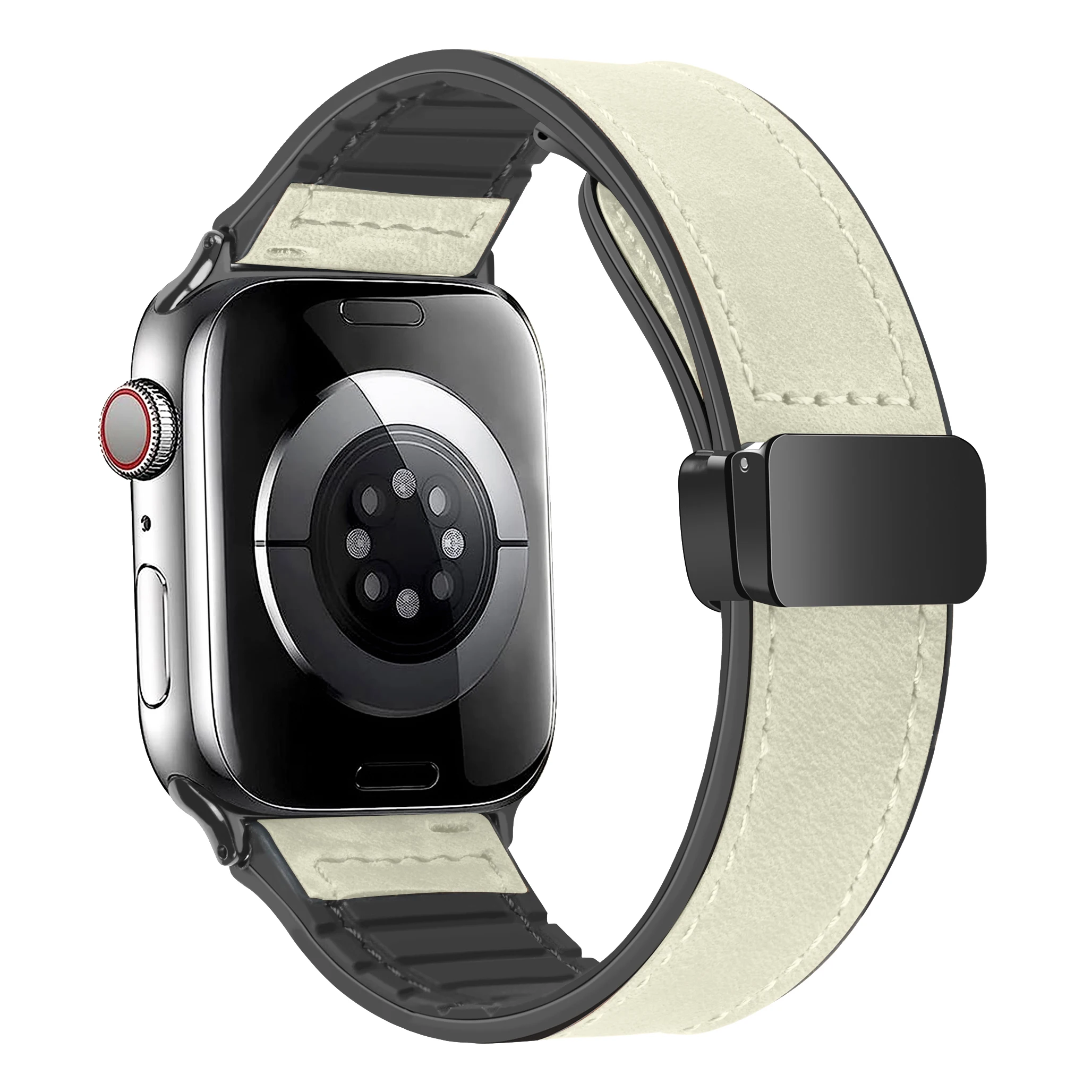Lederarmband für Apple Watch 11 10 Ultra 9 Band 46mm 49mm 42mm 44mm 45mm 40/41mm Armband Herren Silikon iWatch Series 9 8 7 SE 6