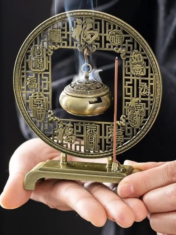 

Creative Incense Burner Lotus Design Fortune Attraction Wealth Entrance Incense Diffuser Home Decor Luy Symbols Included