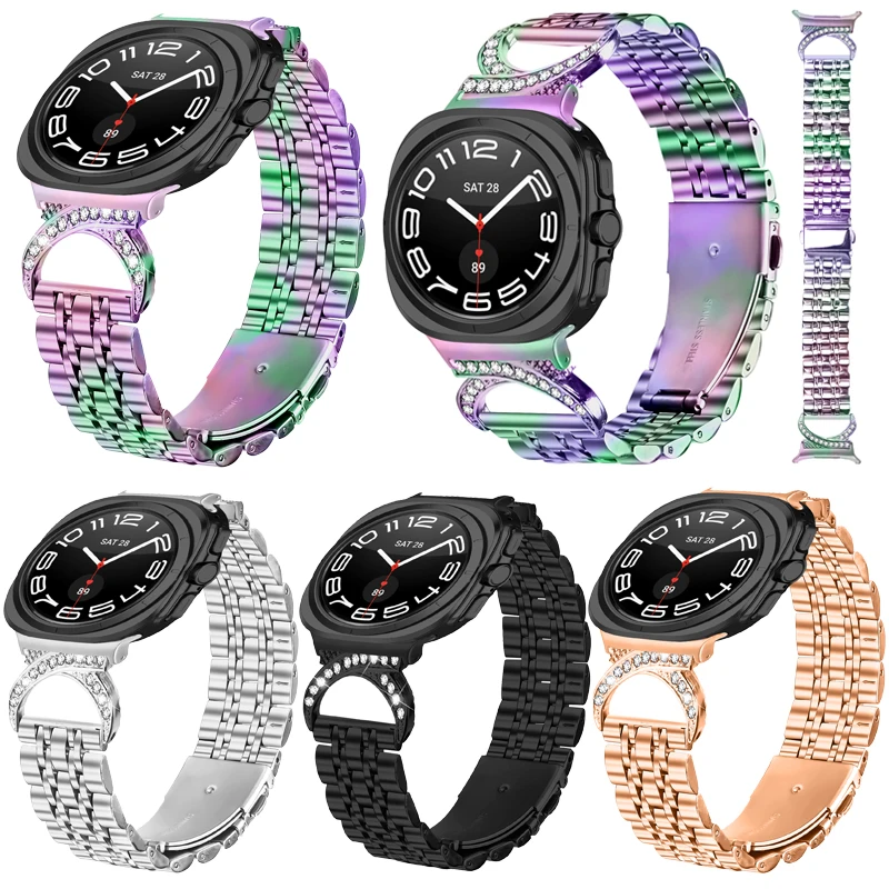 لساعة سامسونج جالاكسي الترا باند 47 ملم حزام معدني من الفولاذ المقاوم للصدأ للرجال والنساء سوار معصم من الفولاذ المقاوم للصدأ #1