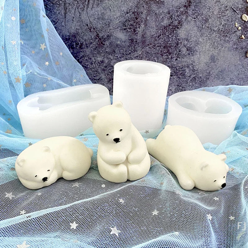 

Create Fun Sugary Delights with 3D Polar Bear Silicone Molds - Ideal for Chocolates, Fondant, Soap and Clay Crafts.