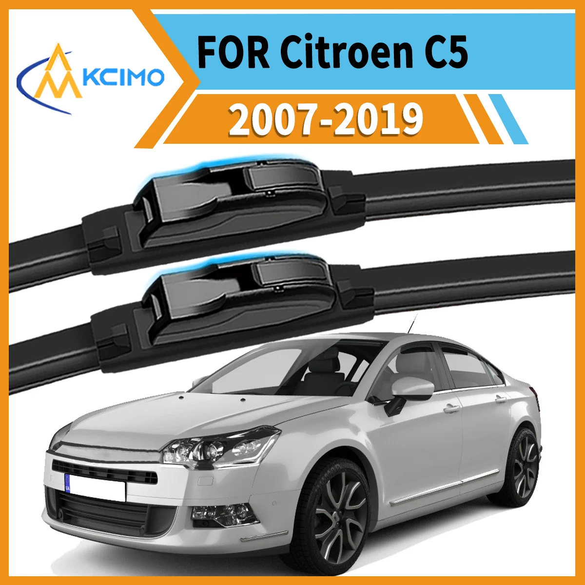

Smooth & Silent Wiping 2PCS Wiper Blades for Citroen C5 RD/TD 2007–2019 All-Weather Performance Clear View Safe Driving