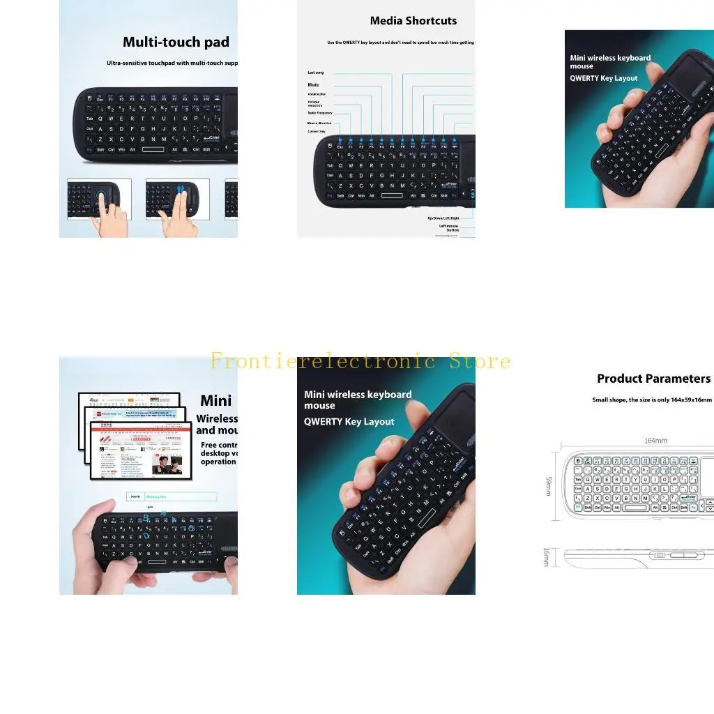 

G8DB Wireless Touchpad Rechargeable Bluetooth-compatible Keyboard For PC Tablet