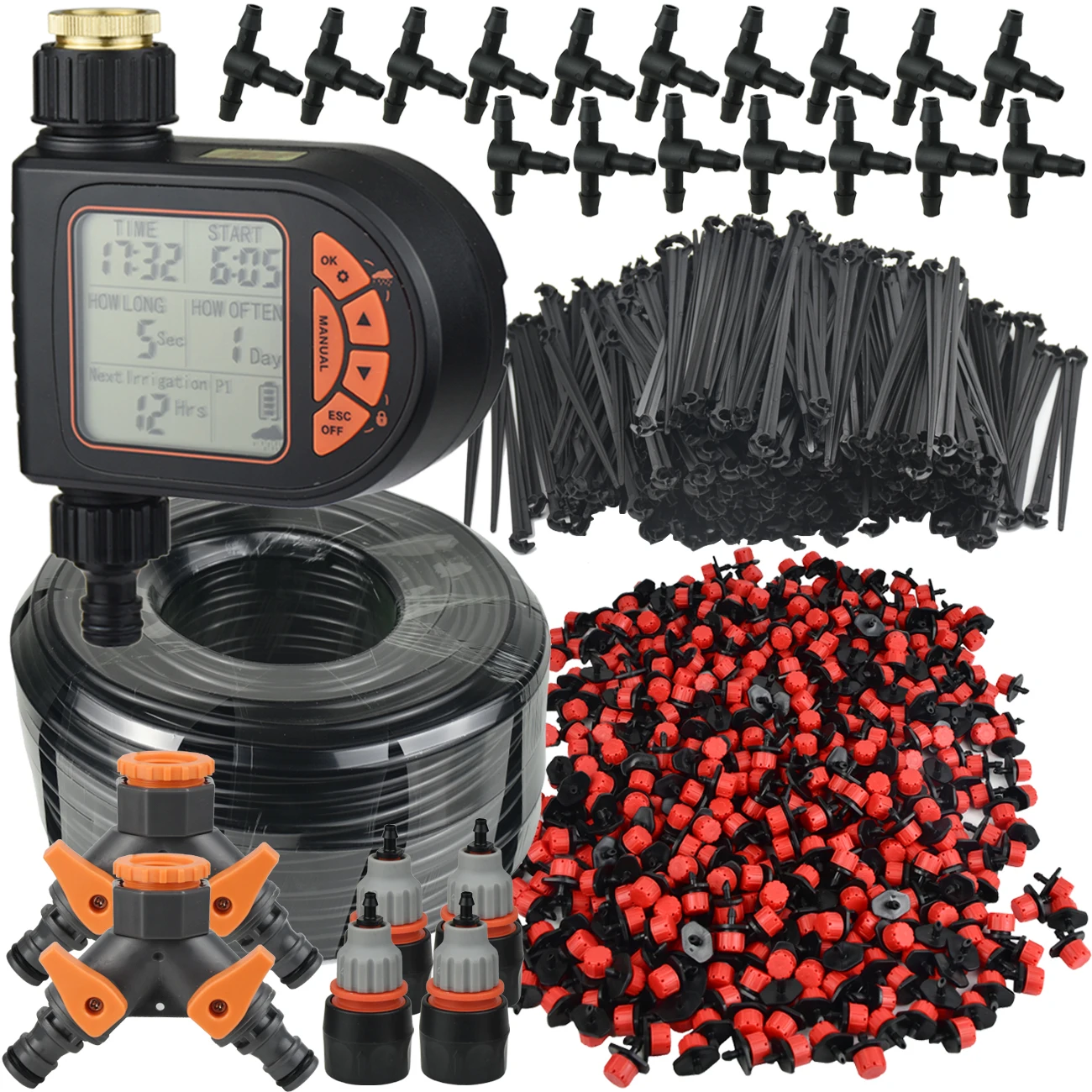 5-50M Automatic Drip Irrigation System Watering Kit 1/4