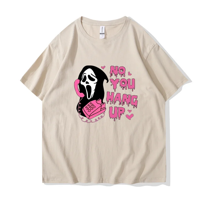 Horror Movie T Shirt Aesthetic Holloween Shirts Women Printed Cartoon Graphic Tee Clothing Female Summer Tops T-shirt Plus Size